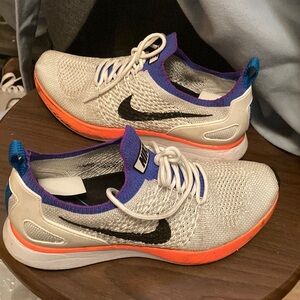 Nike White and Orange Athletic Shoes
